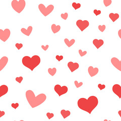 Heart icons seamless pattern, texture background.