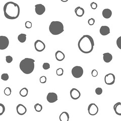 Random dots seamless pattern. Doodle circles texture background.