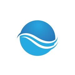 Water wave icon vector