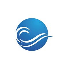 Water wave icon vector