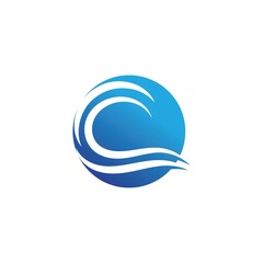 Water wave icon vector