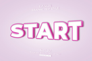 Start Simple 3D Editable Text Effect Font Style