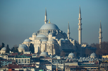Fototapeta na wymiar Ottoman imperial Suleymaniye Camii mosque, Istanbul, Turkey
