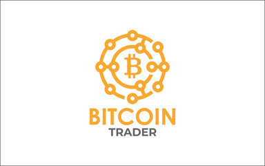 Illustration vector graphic of bitcoin currency icon Logo Design template-10