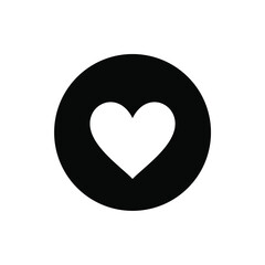 vector icon of heart and likes with black color