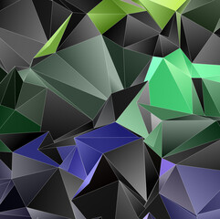 Fototapeta premium 3d Triangles, abstract background. Design wallpaper.
