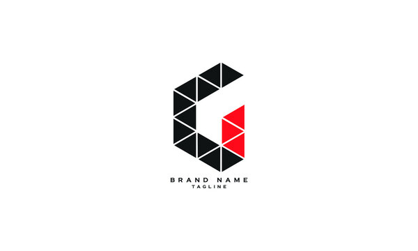 GCI, CI, Abstract initial monogram letter alphabet logo design
