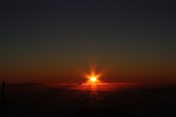 Mesmerizing view of sunrise at Mauna Kea in Big Island Hawaii USA

