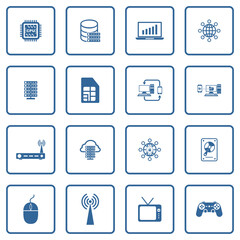 technology icon set vector sign symbol