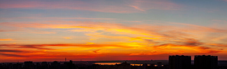 Sunset over the city
