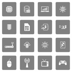 technology icon set vector sign symbol