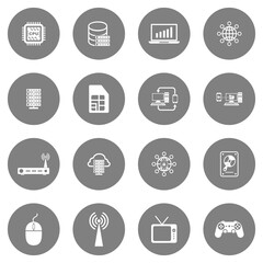technology icon set vector sign symbol