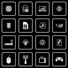 technology icon set vector sign symbol