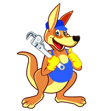 kangaroo animal cartoon in vector