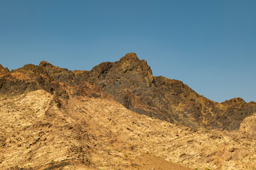 Desert landscapes in remote rural area of Tabuk in north western Saudi Arabia