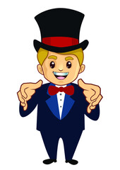 magician mascot cartoon