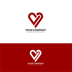 love logo design monogram vector heart icon icon template
