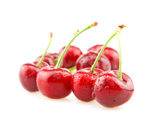 Sweet ripe cherry in closeup