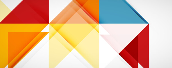 Set of vector triangle geometric backgrounds. Vector illustration for covers, banners, flyers and posters and other designs