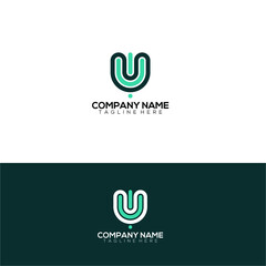 letter U icon design logo vector template