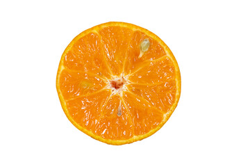 Orange fruit isolated on white background.
