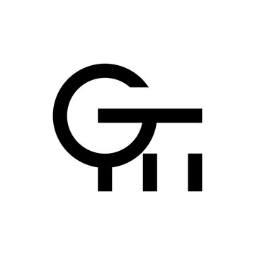 GM letter, GMT letter, GTM letter logo design vector