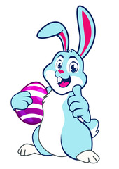 Fototapeta na wymiar rabbit bunny mascot cartoon in vector