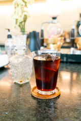 cold brew coffee or americano black coffee
