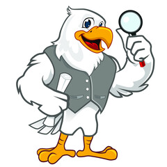 Obraz na płótnie Canvas eagle mascot cartoon in vector