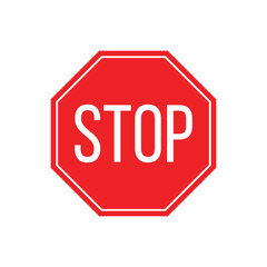 Vector Simple Stop Sign Illustration