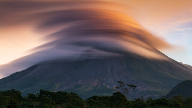 Awesome Lenticular Sky mountain merapi
