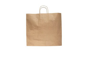 Shopping paper bag isolated on white