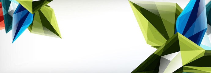 Vector 3d triangles and pyramids abstract background for business or technology presentations, internet posters or web brochure covers