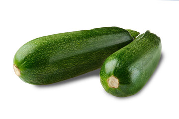 Fresh zucchini isolated on white
