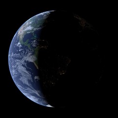 Planète Terre Jour Nuit Amérique du Sud - Earth Planet Day Night - South America