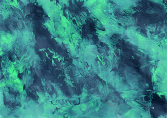 Teal abstract texture background. Colorful splashes print.