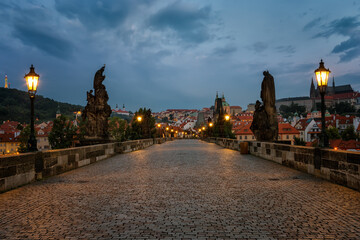 Obraz premium Charles Bridge after sunset