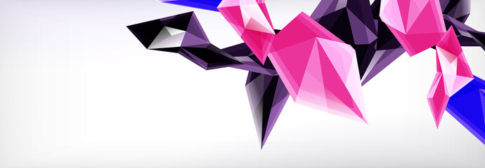 Vector 3d triangles and pyramids abstract background for business or technology presentations, internet posters or web brochure covers