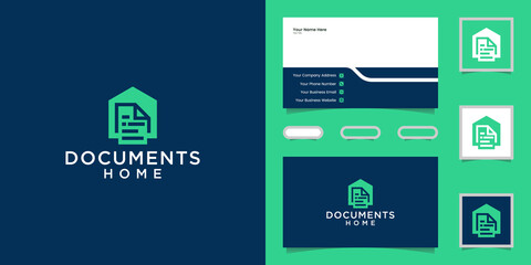 Obraz premium home documents logo design templates and business cards