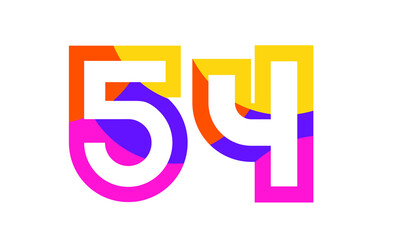 54 Colorful Fun Modern Flat Number