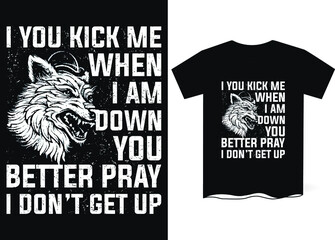 Wolf Motivational T-Shirt Design