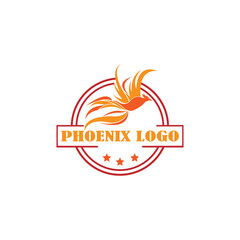 Vector illustration of phoenix. Modern logo idea.