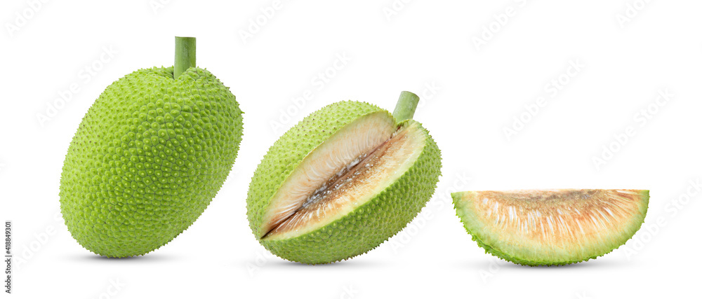 Wall mural breadfruit on white background