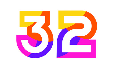 32Colorful Fun Modern Flat Number