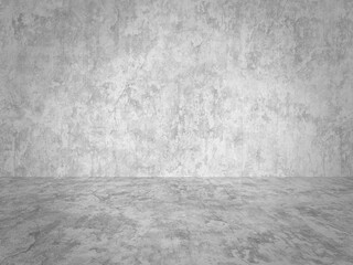 empty gray interior with concrete wall
