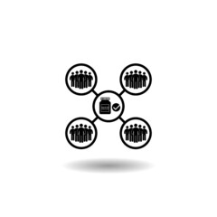 Obraz premium Mass vaccination icon with shadow
