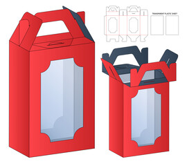 Box packaging die cut template design. 3d mock-up © siiixth