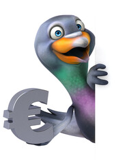 Fun pigeon - 3D Illustration