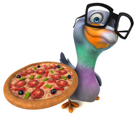 Fun pigeon - 3D Illustration