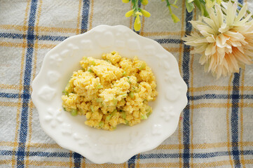 炒り卵の鶏そぼろ